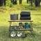 Park Anti Scalding Portable Folding Camping Table 25cm Tinggi Lipat Barbekyu