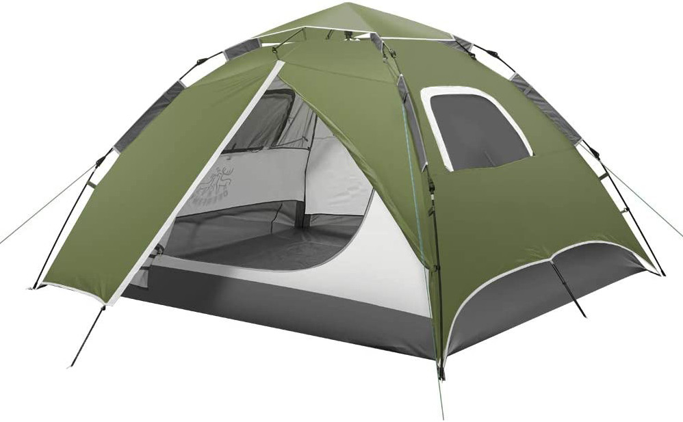 Dome Instant 4 Person Pop Up Tents With Sidewalls