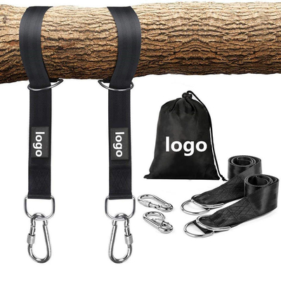 Tali Kit Gantung Ayunan Pohon Poliester Tugas Ekstra Dengan Carabiner Nilai Untuk 1200lbs
