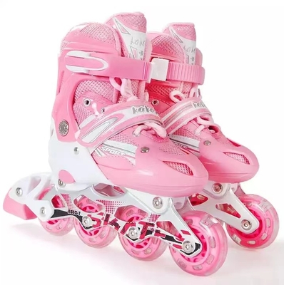 Ukuran XL XS PP PU Sepatu Roda Quad yang Dapat Disesuaikan Single Double Row Roller Skates